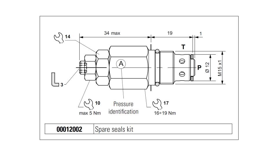 Valves de pression  Valves à cartouche Limiteur de pression à action  directe à cartouche CMP02